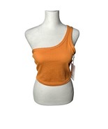 Tavi Active Seersucker One Shoulder Bra Top Removable Pads Tangerine Small - $30.07 CAD