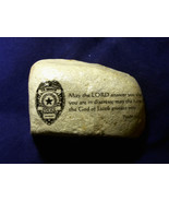 Law Enforcement Police Officer Stone gift Bible verse Psalm 20:1 Badge P... - $23.99