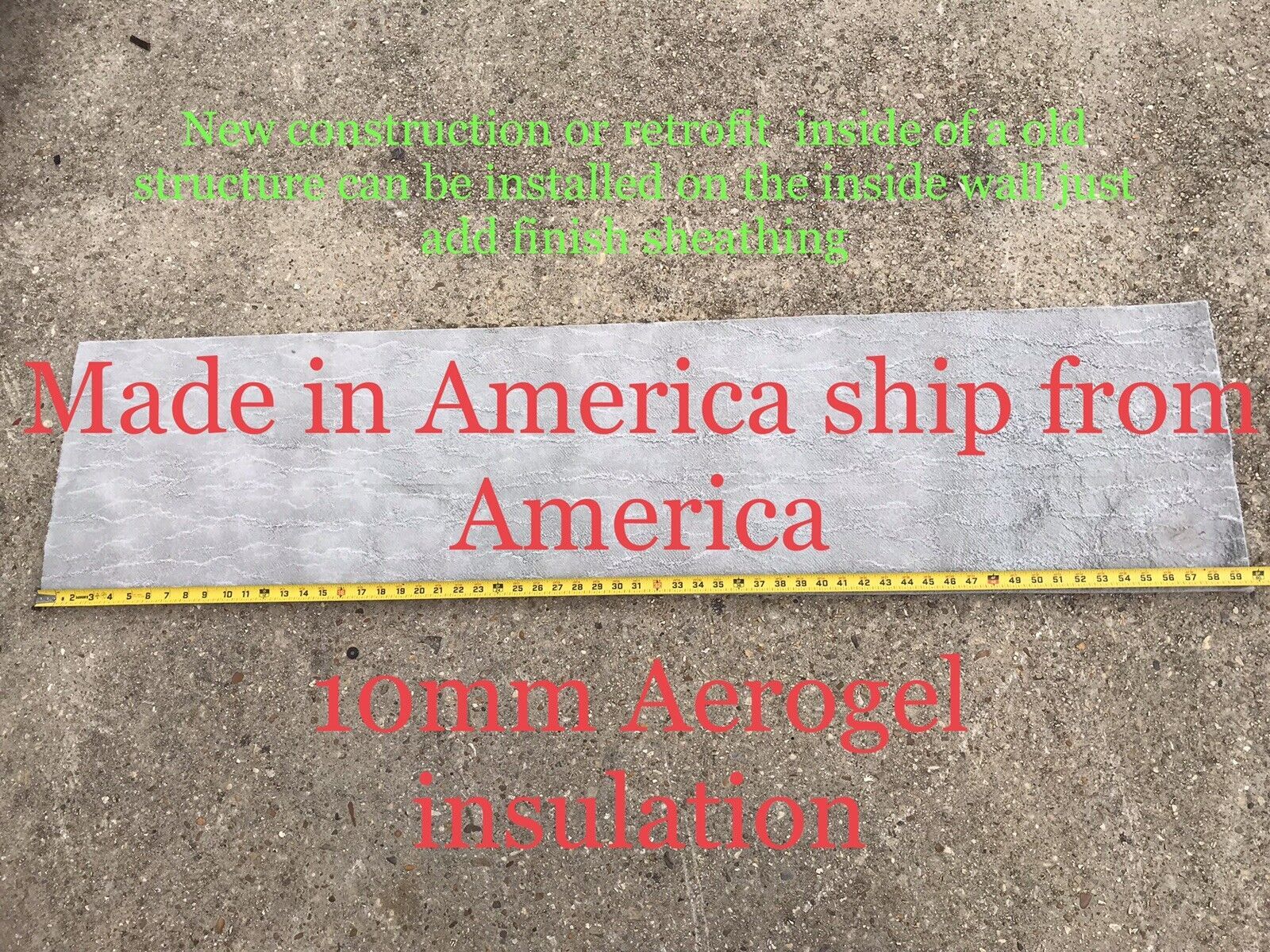 50x Aspen Aerogel Insulation Hydrophobic Mat 10mm 4.50SQFT   18”x60” Goo... - $1,670.63