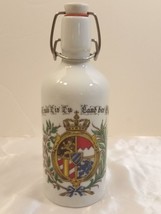 Vintage Gerz Gott Mit Dir Du Land Der Bayern Coat of Arms Beer/ Liquor Bottle - £37.98 GBP