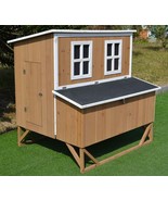 New Large Wood Chicken Coop Backyard Hen House 4-8 Chickens w 4 Nesting Box - $8,466.60 MXN