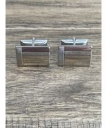 Vintage Silver Tone Square Cuff links Estate Jewelry Find KG JD - €8,51 EUR