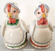 Otagiri Salt &amp; Pepper Shakers Hens Chickens Cooks with Apron - £14.77 GBP