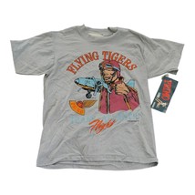 1980’s Flying Tigers Graphic Tee Trans Atlntic Flight T-shirt L w/ Tags - $64.34