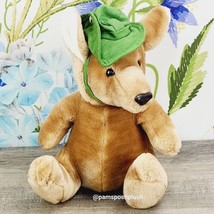 Dakin Australian Outback Kangaroo Plush 12&quot; Stuffed Animal Green Hat 1987 Vtg - £11.71 GBP