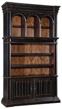 Bookcase Cathedral Antiqued Blackwash Wood, Old World Moldings, Bead Board - £4,875.27 GBP