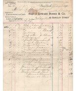 Edward Rorke &amp; Co. Barclay St NY 1905 General Store Sales Receipt ~ P J ... - $34.12 CAD