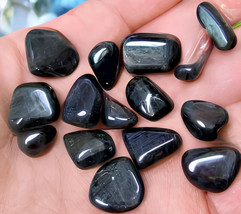 Tumbled BLACK TOURMALINE * 1/2-1&quot; Size 30-40/Lb * Natural Black Brazil Gemstone - £1.44 GBP+