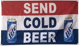 Miller Lite Beer Sign Banner 3x5 Ft New Welcome Flag String Light Bar - $11.99