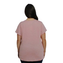 Weatherproof Vintage Ladies&#39; Size X-Large Short Sleeve Tie Front Top, Pink - £13.34 GBP