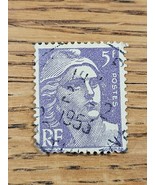 France Stamp Republique Francaise 5f Used Purple - $2.74 CAD