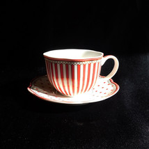 Grace’s Teaware Red and White Striped Teacup in Josephine Red # 22317 - £15.78 GBP