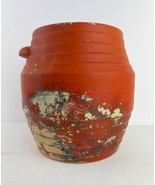 Vintage Hand Painted Pottery Stoneware Crock Cookie Jar - $598.44 MXN