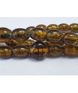 Perline di vetro vintage AMBRA gialle fantasia commercio perline lungo 1... - $645.05 MXN