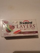 Sealed pack Trident Layers Sweet Cherry Island Lime Gum-Discontinued RARE - £22.27 GBP
