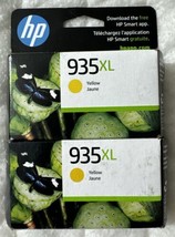 HP 935XL Yellow Ink Cartridge Twin Pack 2 x C2P26AN Exp 2025 Sealed Retail Boxes - £27.52 GBP