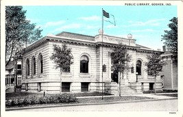 Vintage Postcard Public Library Goshen Indiana Building Posted 1931 Curt Teich - £3.19 GBP