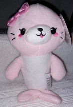 Cute &amp; Cuddly Mini Pink &amp; White Seal Plush 6&quot; New - $4.83