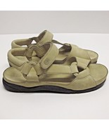 TEVA 6321 WOMEN&#39;S Sz (6 M US) BEIGE LEATHER SPORT SANDALS SHOC PAD HOOK ... - £18.19 GBP