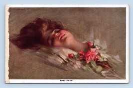 Sweetheart Woman in Repose Philip Boileau Artist Signed UNP DB Postcard C18 - £6.97 GBP