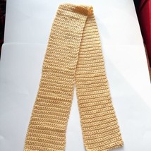 Hand Crocheted Neck Scarf  Creamy Gold  Color Brand New - £8.69 GBP
