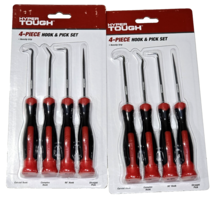 2 Pack Hyper Tough 4-piece Hook &amp; Pick Set Curved Complex Hook Straight - $29.99