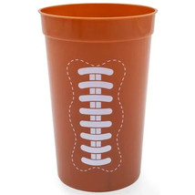 Set of 72 Football Gameday 22 fl oz Cups Durable Plastic Party Use Brown... - $38.00