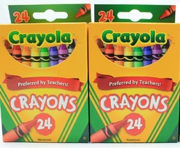 Crayola 24 Count Box of Crayons Non-Toxic Coloring School Supplies (2 Pa... - £7.30 GBP