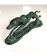 Vtg Art Deco Bronze/Brass Greyhound Whippet Dog Figure Patina Heavy 8.5”L - $80.65 CAD
