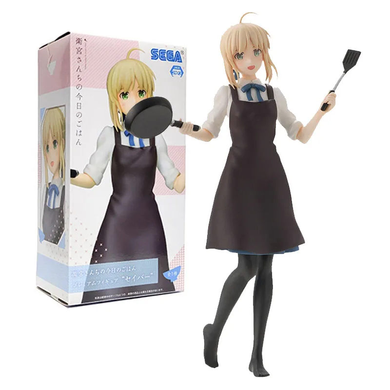 22cm Popular Hot Anime Saber DAltria Pendragon Apron Clothes VER Figures Desktop - £31.55 GBP