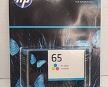 HP #65 Color Ink Cartridge 65 N9K01AN NEW GENUINE Exp. 02/25 - £11.83 GBP