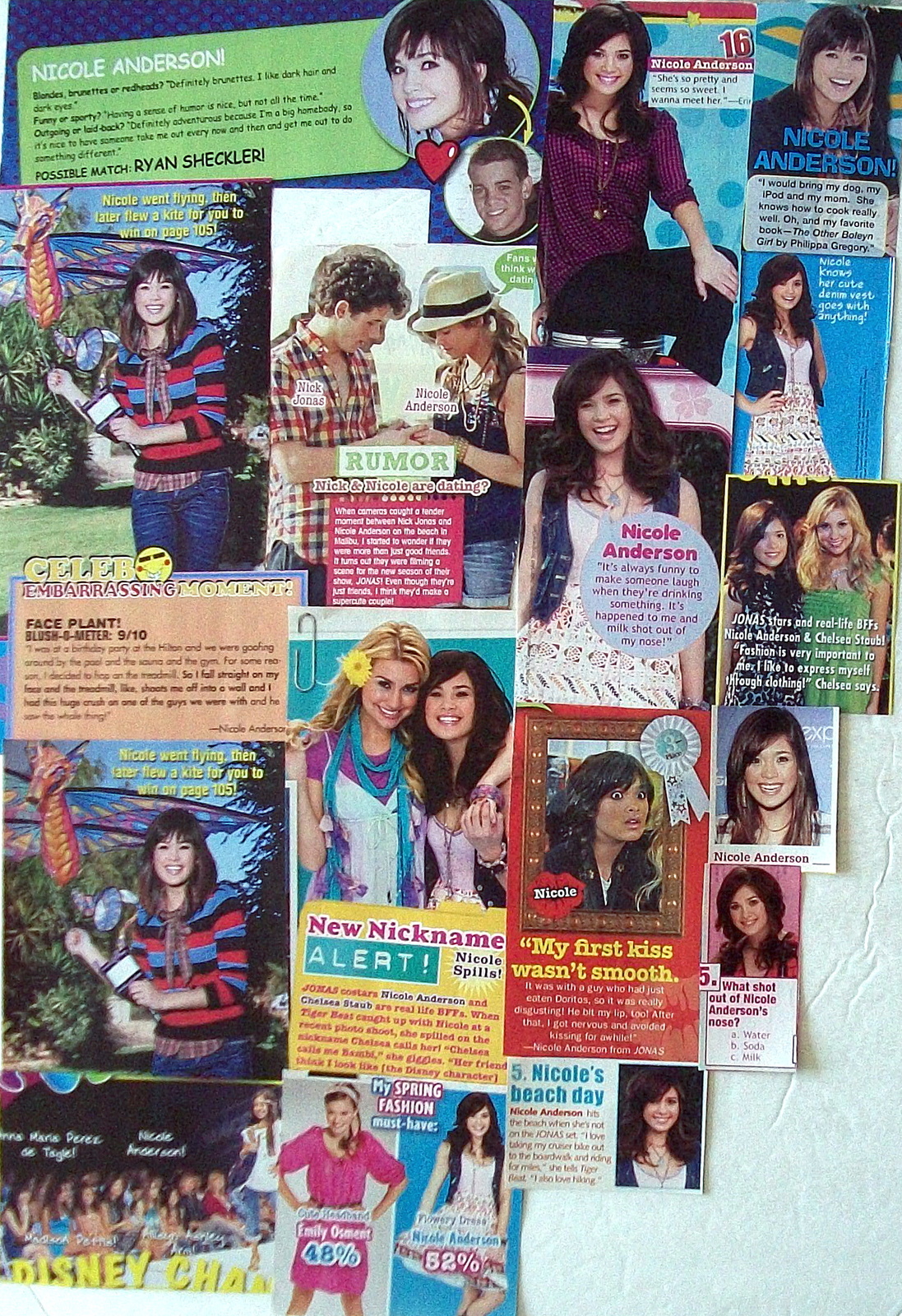 NICOLE ANDERSON ~ Twenty-Four (24) Color Clippings, ARTICLES from 2009-2011 - $5.82