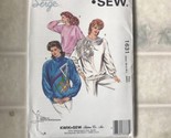 Kwik Sew Pattern 1631 Serger Winter Sweatshirt Style Top XS - L Bust 31-... - $13.60
