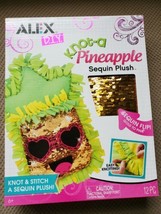 ALEX D.I.Y. Knot-A Pineapple Sequin Flip Gold To Pink Plush Stitch Craft Kit New - £3.93 GBP