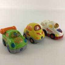 VTech Go! Go! Smart Wheels Vehicles 3pc Lot White Green Race Car Lights ... - $21.73