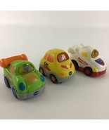 VTech Go! Go! Smart Wheels Vehicles 3pc Lot White Green Race Car Lights ... - $29.72 CAD