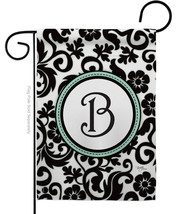 Damask B Initial Garden Flag Simply Beauty 13 X18.5 Double-Sided House Banner - $19.97