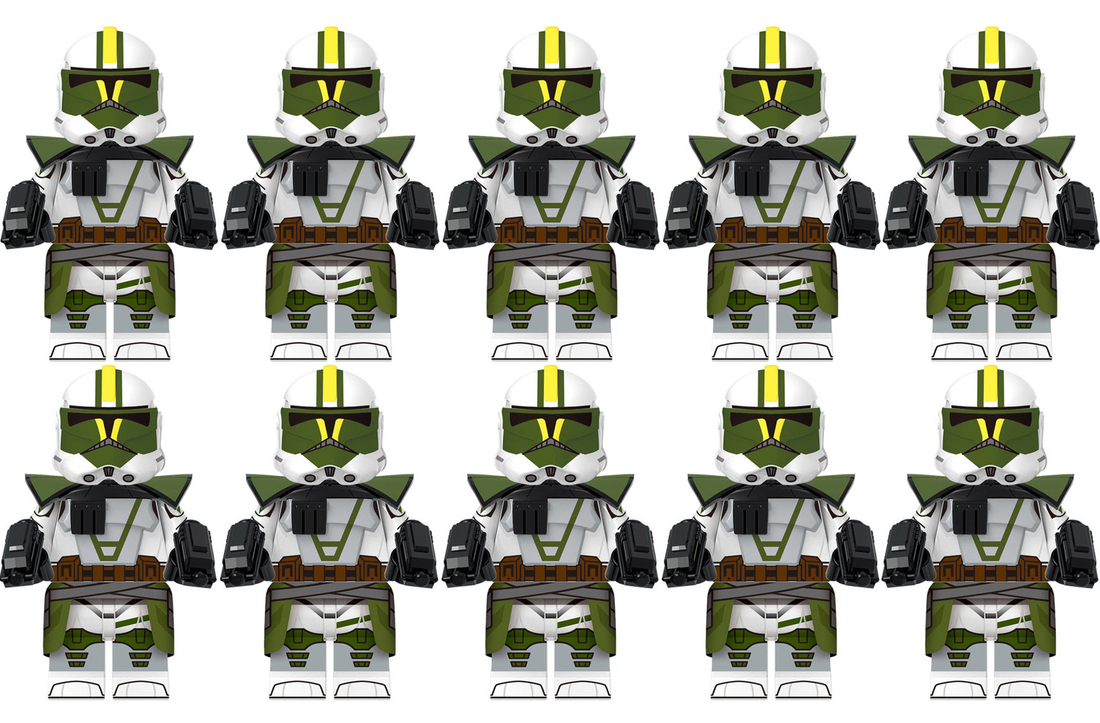 10pcs Star Wars Clone Commander Doom ARC Troopers Minifigures Toys