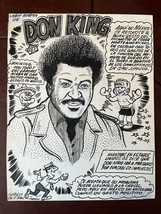 VTG DON KING Boxing Promoter Mexican Sports Magazine Sketch Drawing Orig Art - $65.44