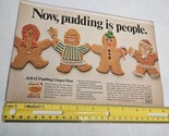 Jell-O Pudding Jello Ginger Men Recipe and Ginger Cookies Vintage Print ... - $10.98