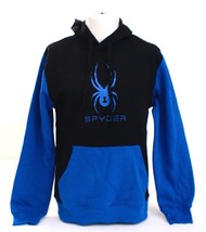 Spyder Signature Black &amp; Blue Pullover Hooded Sweatshirt Hoodie Men&#39;s  NWT - £55.81 GBP