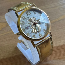 Guardian Angel Quartz Watch Women Gold Tone 3D Dial Japan Movt New Battery - £19.03 GBP