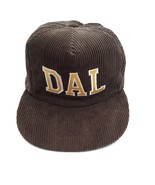 Vtg  1980&#39;s DAL  Conduroy trucker mesh Hat snapback - £12.18 GBP