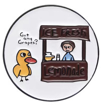 The Duck Song Got Any Grapes Pin, Know Your Meme Enamel Pin, Duck Song Meme Pin - £4.71 GBP