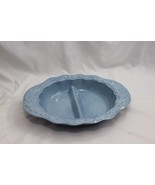 Pfaltzgraff Petals Large Oval Divided Vegetable Dish 15&quot; Blue - $17.63