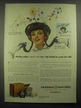 1945 General Electric Radios Ad - Judy Garland - Amazing realism - $18.49