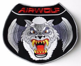 Usaf Us Air Force Large Airwolf Wolf Sew On Embroidered Jacket Patch 10 Inches - £13.28 GBP
