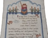 COMPLETED Cross Stitch Sampler, Fisherman Fishing Prayer &quot;I Pray&quot; - $19.40