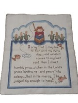 COMPLETED Cross Stitch Sampler, Fisherman Fishing Prayer &quot;I Pray&quot; - £15.45 GBP