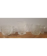Vintage The Flintstones Clear Glass Mugs McDonald&#39;s RocDonalds Lot of 3 ... - £16.16 GBP